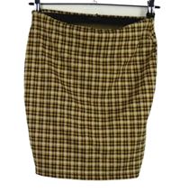 Dámska čierno-okrová kockovaná sukňa New Look