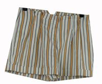 Dámské bílo-černo-okrové pruhované kraťasy Select 