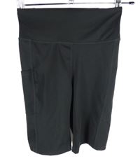 Dámske čierne športové elastické kraťasy H&M