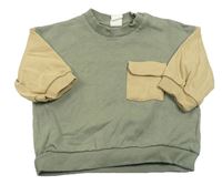 Kaki-béžová mikina s vreckom H&M