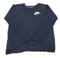 Tmavomodrá melírovaná mikina s logem Nike