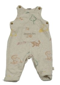 Světlebéžové laclové tepláky s medvídkem Pú Disney