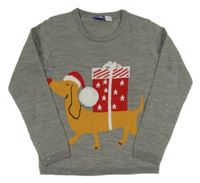 Sivý sveter s psíkom Lupilu