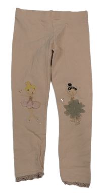 Světlerůžtové legíny s vílami Next