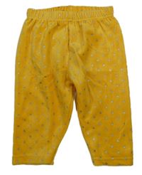 Žlté bodkovaná é zamatové tepláky Ergee