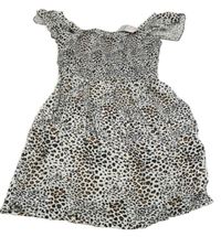 Nové - Biele šaty s leopardím vzorom Primark