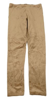 Hnedé plyšové legíny H&M