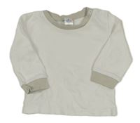 Bílé triko s šedým lemem Topomini