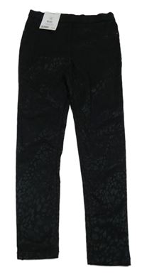 Nové - čierne vzorované džegíny George
