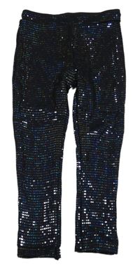 Černé třpytivé tregíny Next