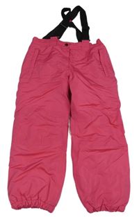 Růžové šusťákové funkční oteplovačky s kšandami C&A