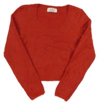 Červený crop sveter H&M
