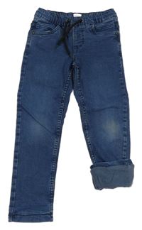 Tmavomodré podšité rifle Lily & Dan