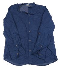 Tmavomodrá bodkovaná á košeľa H&M