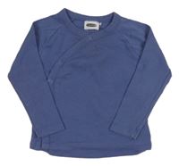 Modré rebrované zavinovací tričko Lily & Dan