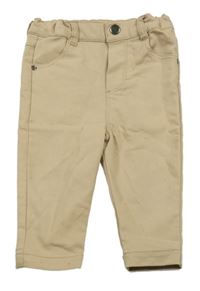 Béžové plátenné nohavice
