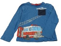 Modré triko s hasiči S. Oliver