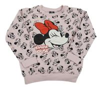 Svetloružová mikina s Minnie Disney
