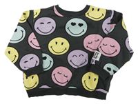 Tmavosivá mikina so smajíky H&M
