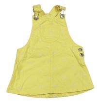 Žltá menšestrová na traká sukňa s puntíky F&F