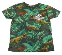 Khaki tričko Jurský Svět H&M
