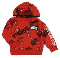 Červená mikina se Spider-manem a kapucí Marvel