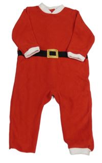 Červeno-bílý fleecový overal - Santa H&M