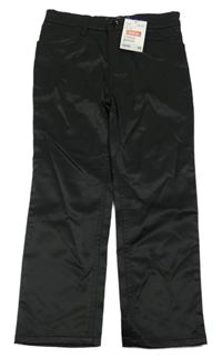 Nové - Černé saténové kalhoty s mašlí H&M