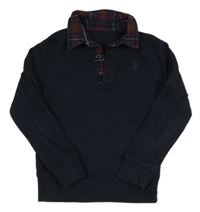 Tmavomodré vzorované polo tričko George