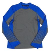 Sivo-zafírové funkčné tričko