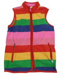 Farebná pruhovaná fleecová prepínaci vesta Tchibo