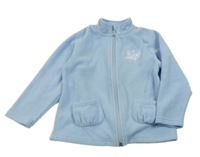 Svetlomodrá fleecová prepínaci mikina s motýlkom Impidimpi