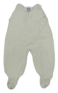 Bílé sametové dupačky s lízátkem Kecky