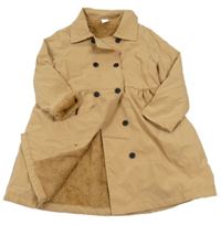 Béžový zateplený plátenný kabát