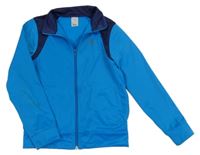 Azurovo-tmavomodrá prepínaci športová funkčná mikina Decathlon
