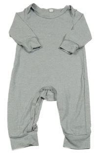 Šedý žebrovaný overal