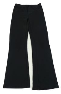 Černé teplákové zvonové kalhoty Tom Tailor 