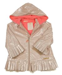 Světlerůžový nepromokavý jarní kabát s kapucí Billieblush