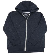 Tmavomodro-farebná prepínaci mikina s kapucňou Rebel