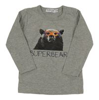 Šedé triko s medvídkem Dirkje 