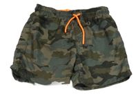 Khaki army plážové kraťasy Hema