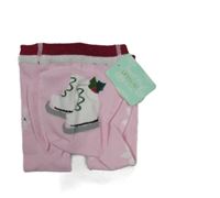 Nové - Světlerůžovo-červené punčochové legíny s bruslemi Powell Craft