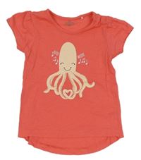 Korálové tričko s chobotnicí Topomini