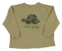 Béžová mikina s dinosaurom George