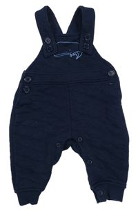 Tmavomodré prošívané laclové tepláky s velrybou Matalan