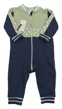 Nové - Tmavomodro-khaki teplákový overal River Island