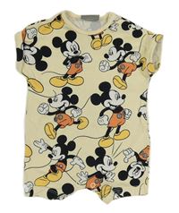 Vanilkový kraťasový overal s Mickey Next