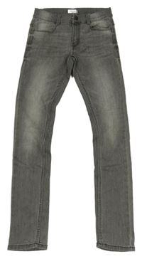 Šedé skinny teplákové rifle KIABI