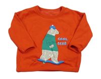 Červená mikina s medvedíkom St. Bernard