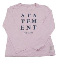 Světlerůžové triko s nápisem TOM TAILOR